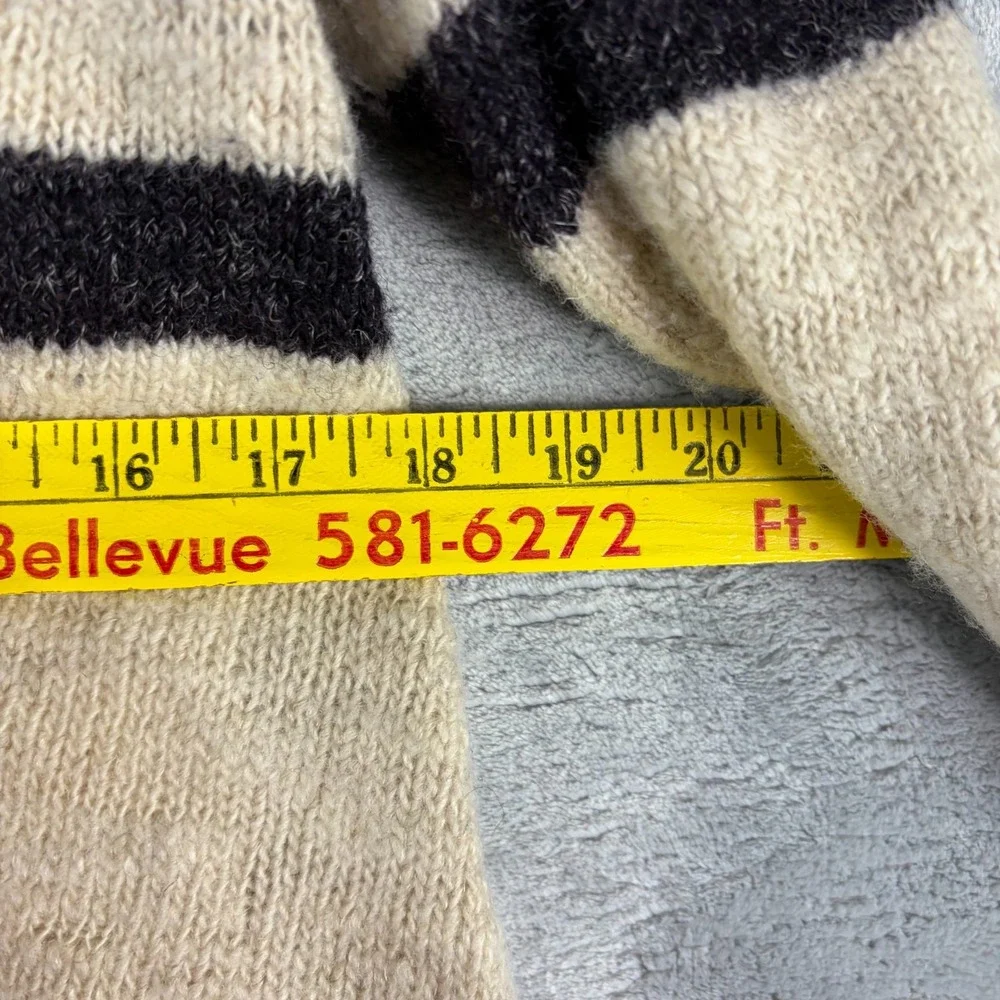 FREE PEOPLE Earned Stripes WOOL Sweater Peacoat Button Jacket Size Small